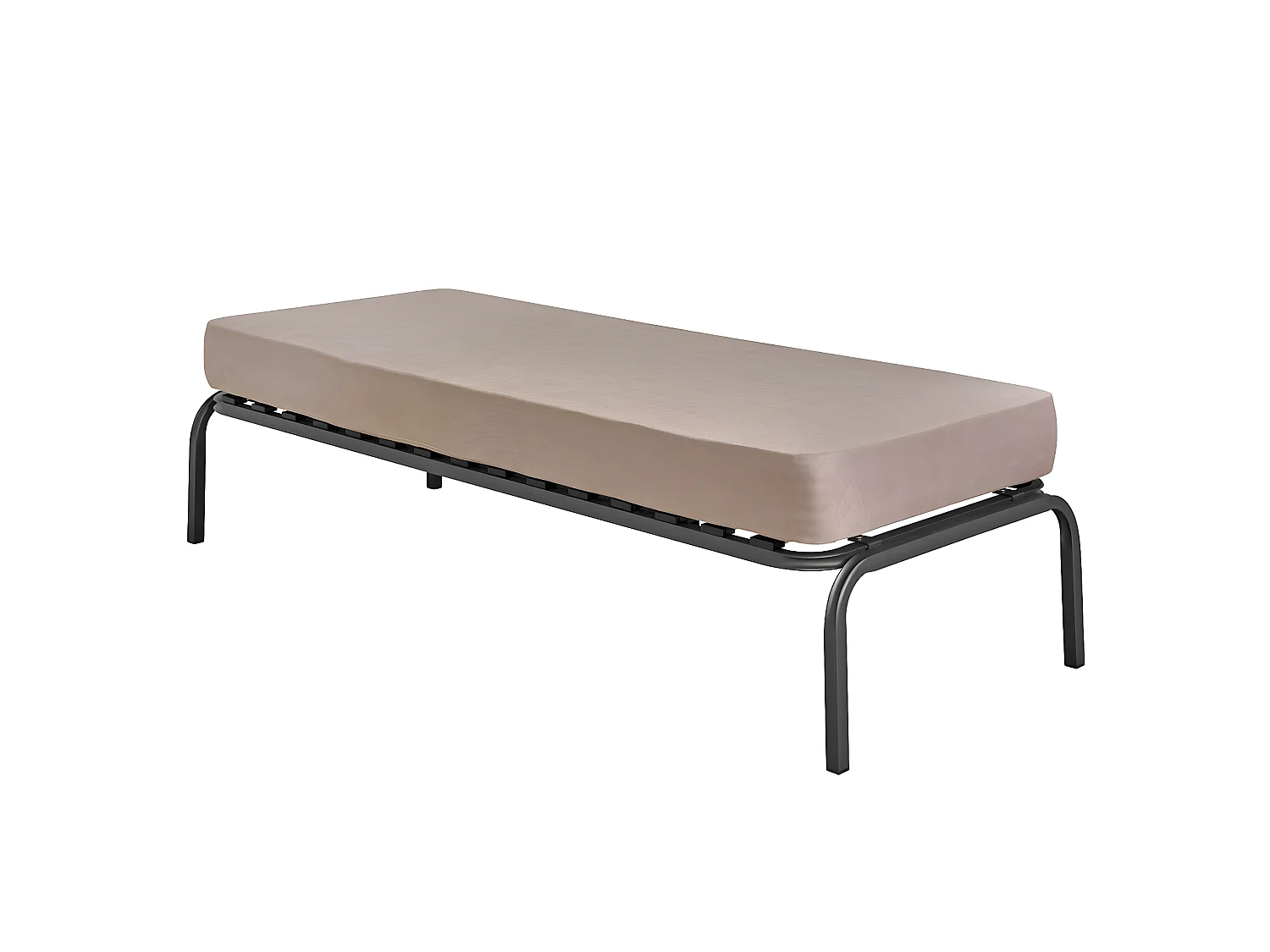 Pack sommier supérieur avec matelas 80x190 cm metal gris STRATA