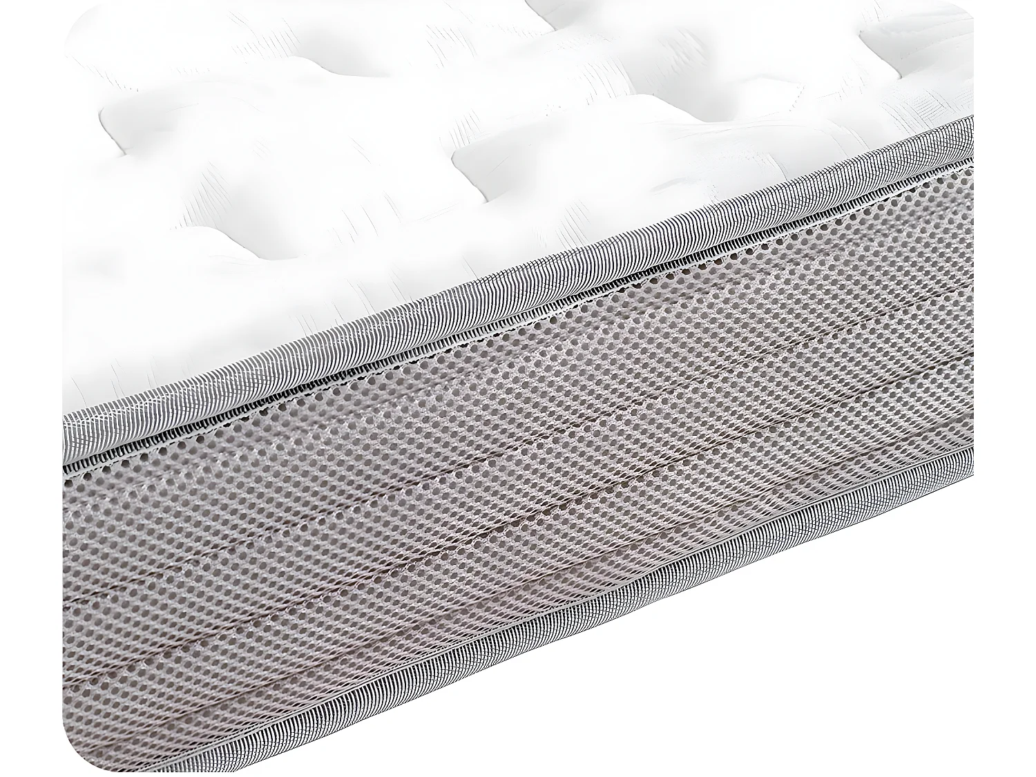 Matelas en mousse 70x190 cm mousse blanc AIATA 3D