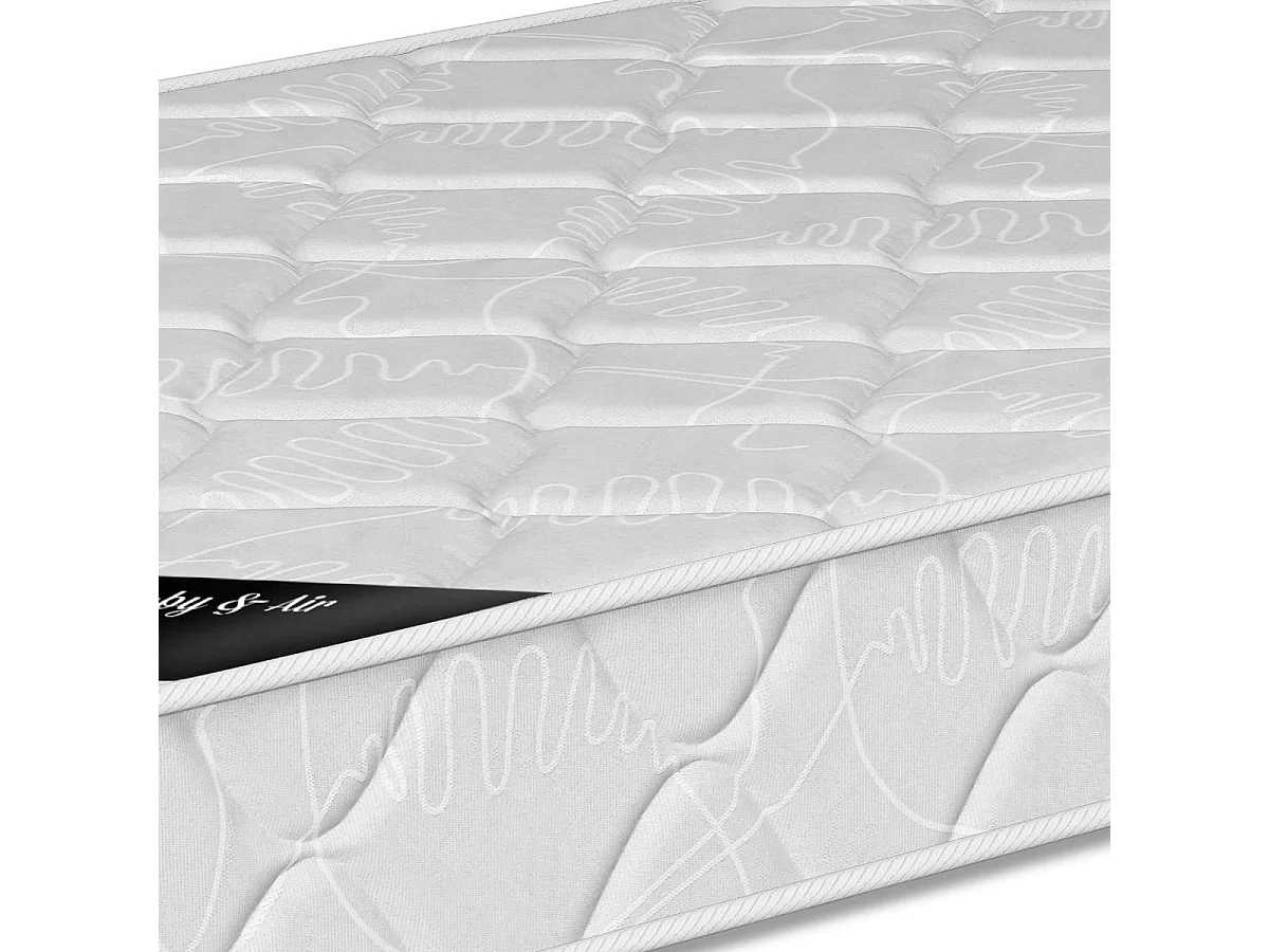 Matelas bébé 60x120 cm mousse blanc VANUA