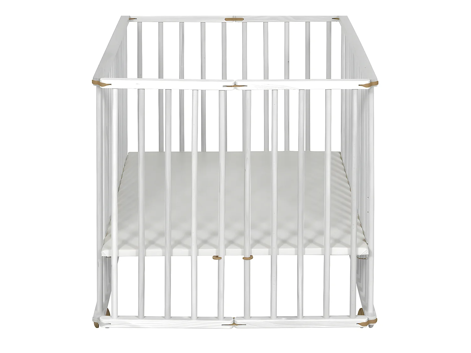 Parc bébé 75x100 cm bois massif blanc HELIO