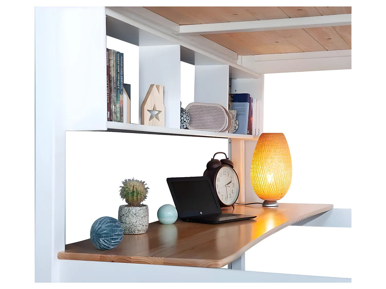 Bureau pour lit mezzanine  bois massif bois ORPHÉE