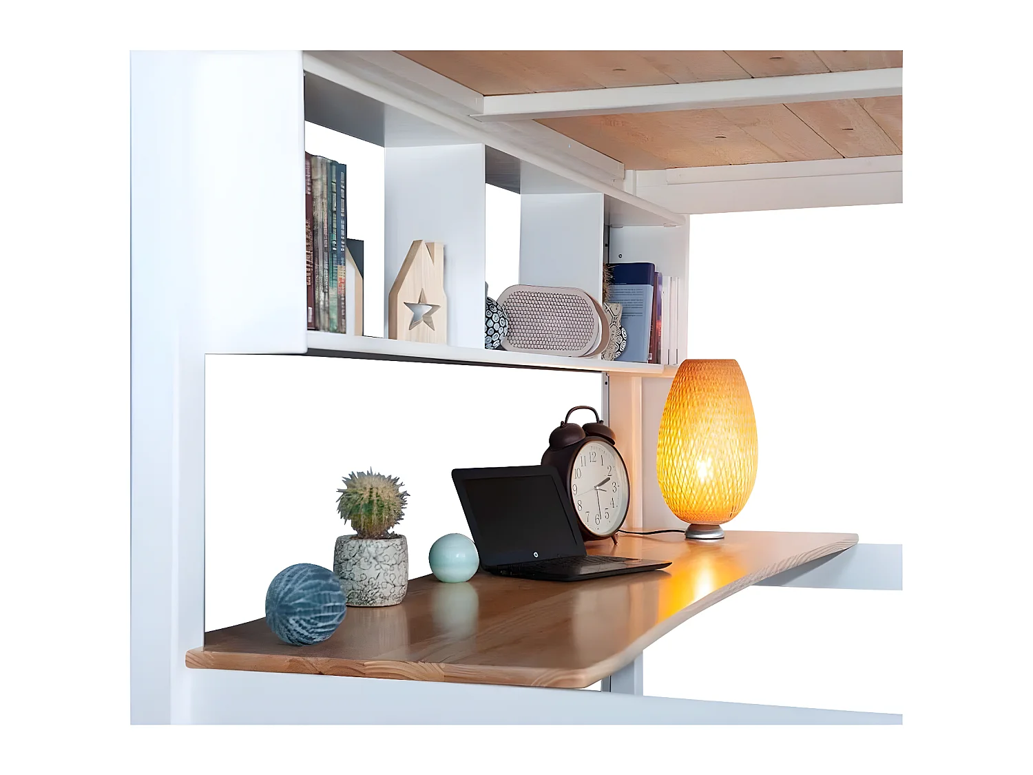 Bureau pour lit mezzanine  bois massif bois ORPHÉE