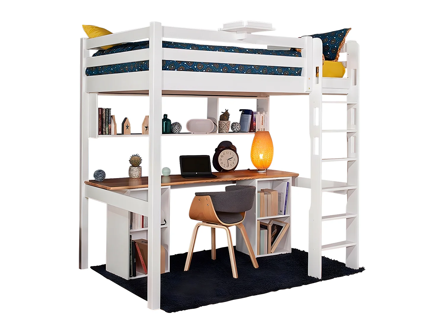 Bureau pour lit mezzanine  bois massif bois ORPHÉE
