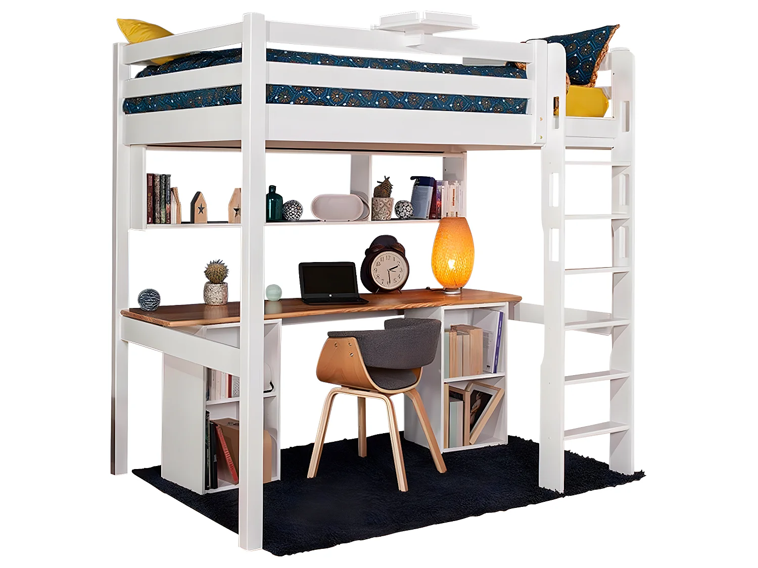 Bureau pour lit mezzanine  bois massif bois ORPHÉE