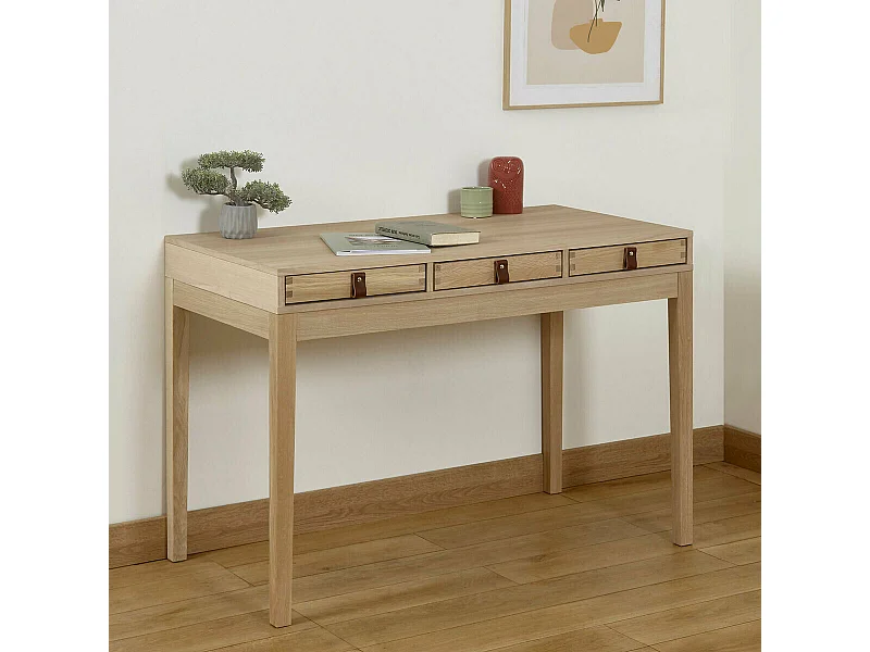 Bureau  bois massif bois naturel TIMA