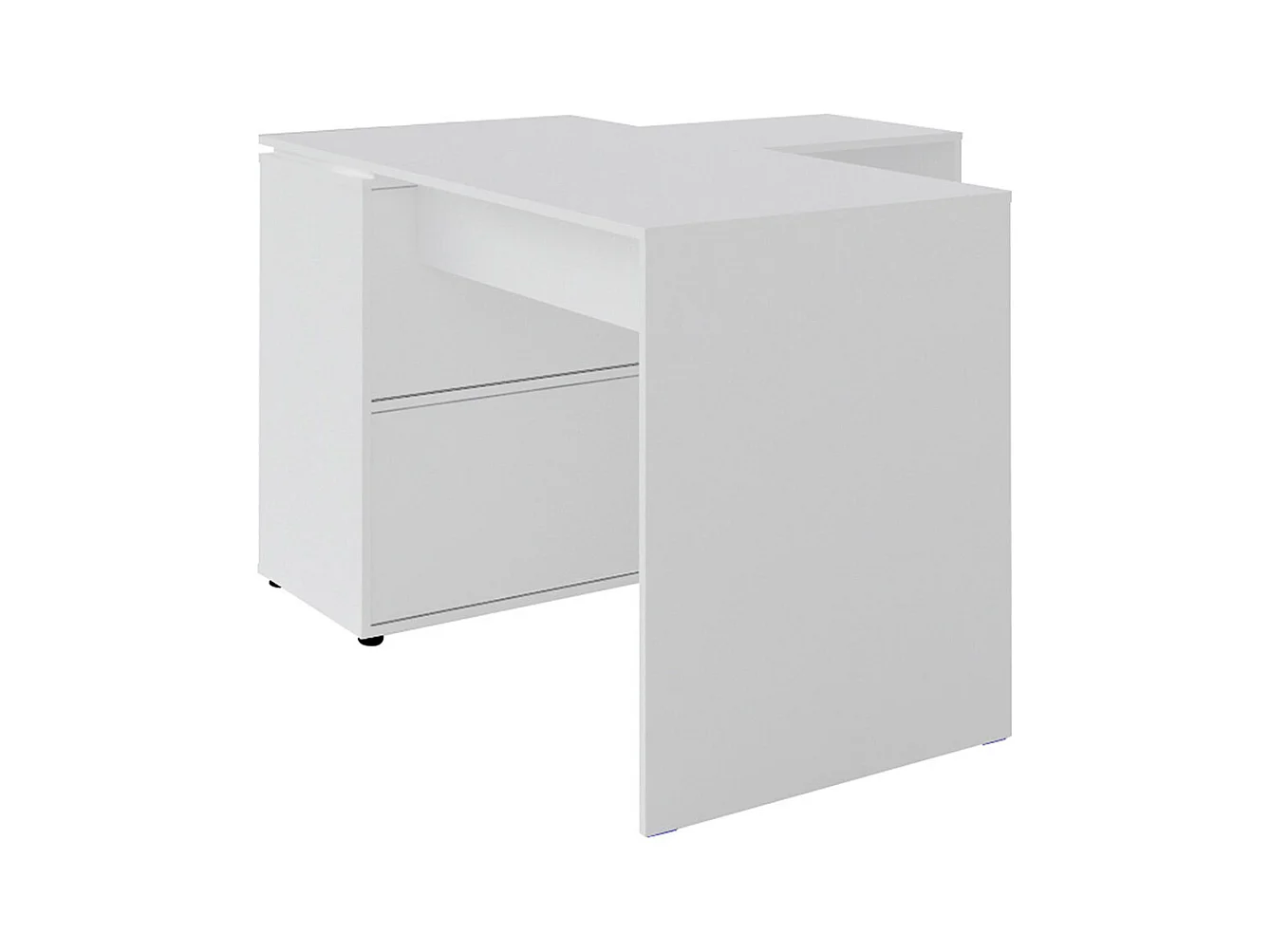 Bureau d'angle  panneaux de fibres blanc ANGUS
