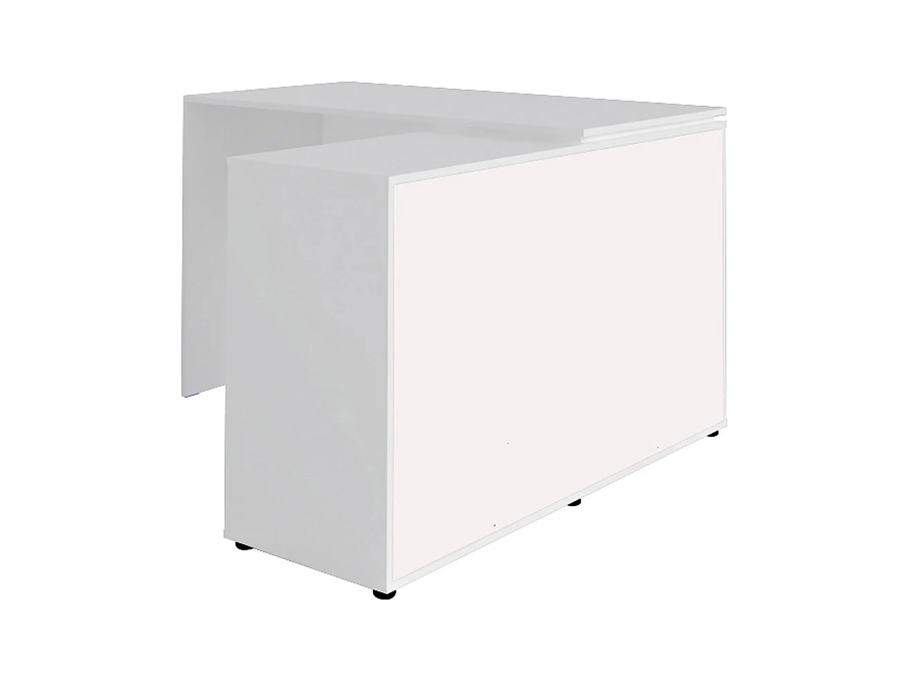 Bureau d'angle  panneaux de fibres blanc ANGUS