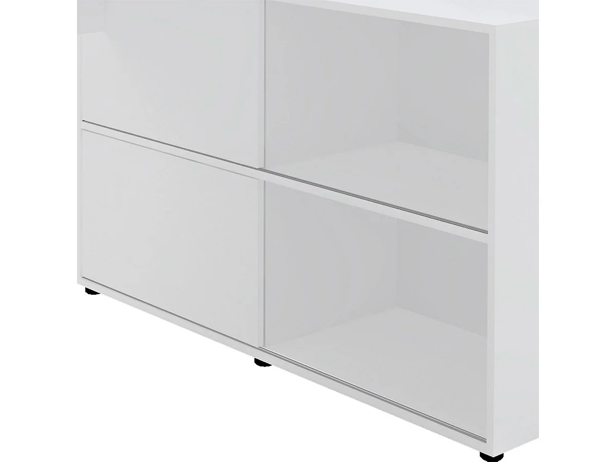 Bureau d'angle  panneaux de fibres blanc ANGUS