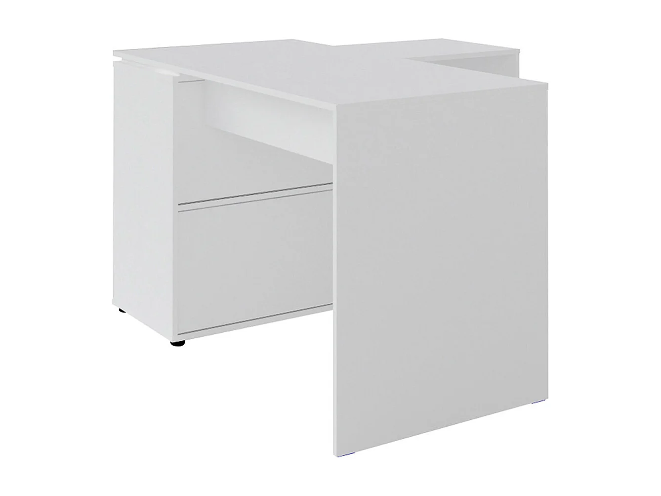Bureau d'angle  panneaux de fibres blanc ANGUS
