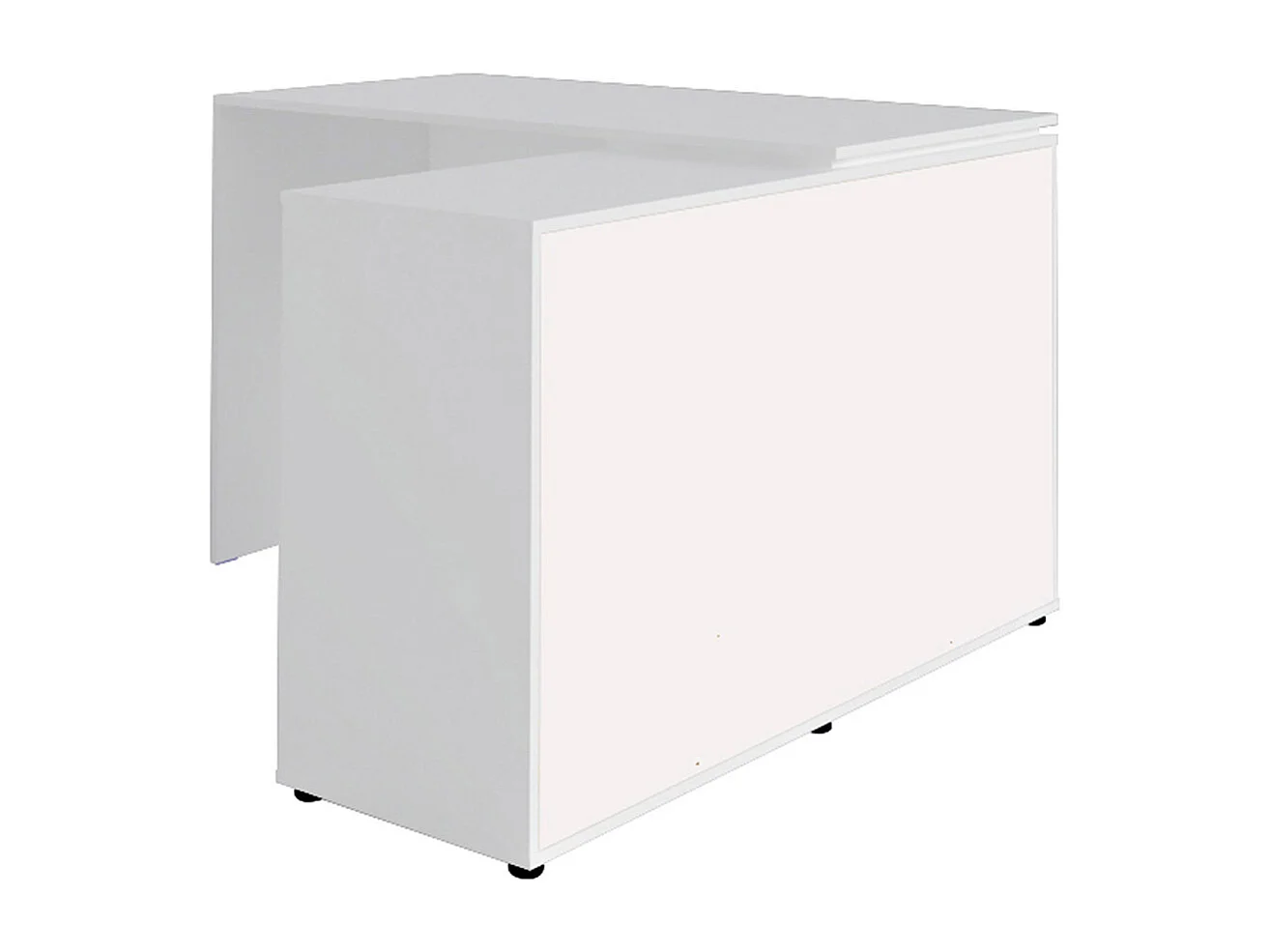 Bureau d'angle  panneaux de fibres blanc ANGUS