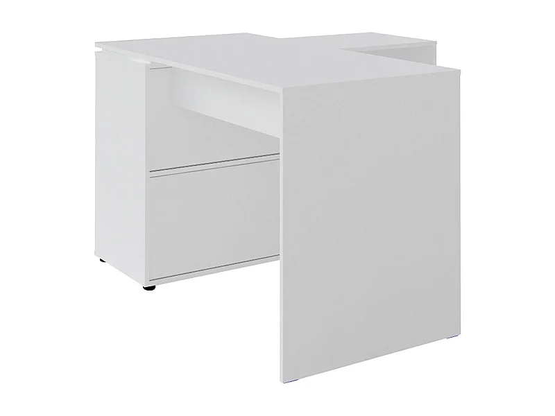 Bureau d'angle  panneaux de fibres blanc ANGUS