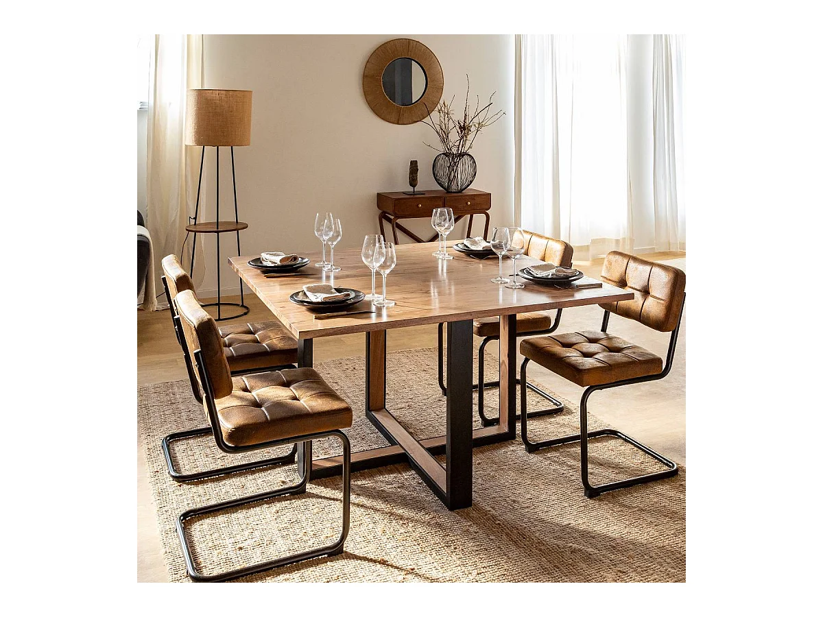 Table à manger en bois d'acacia Laurie