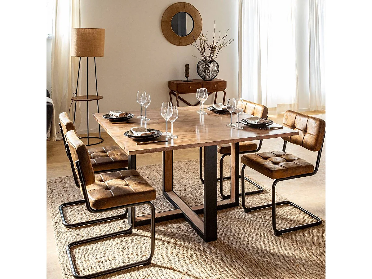 Table à manger en bois d'acacia Laurie