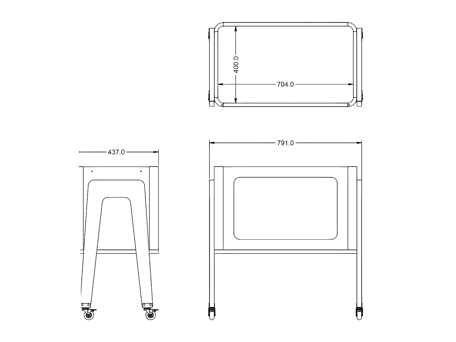 Berceau modulable 40x70 cm bois massif blanc ANDRÉA