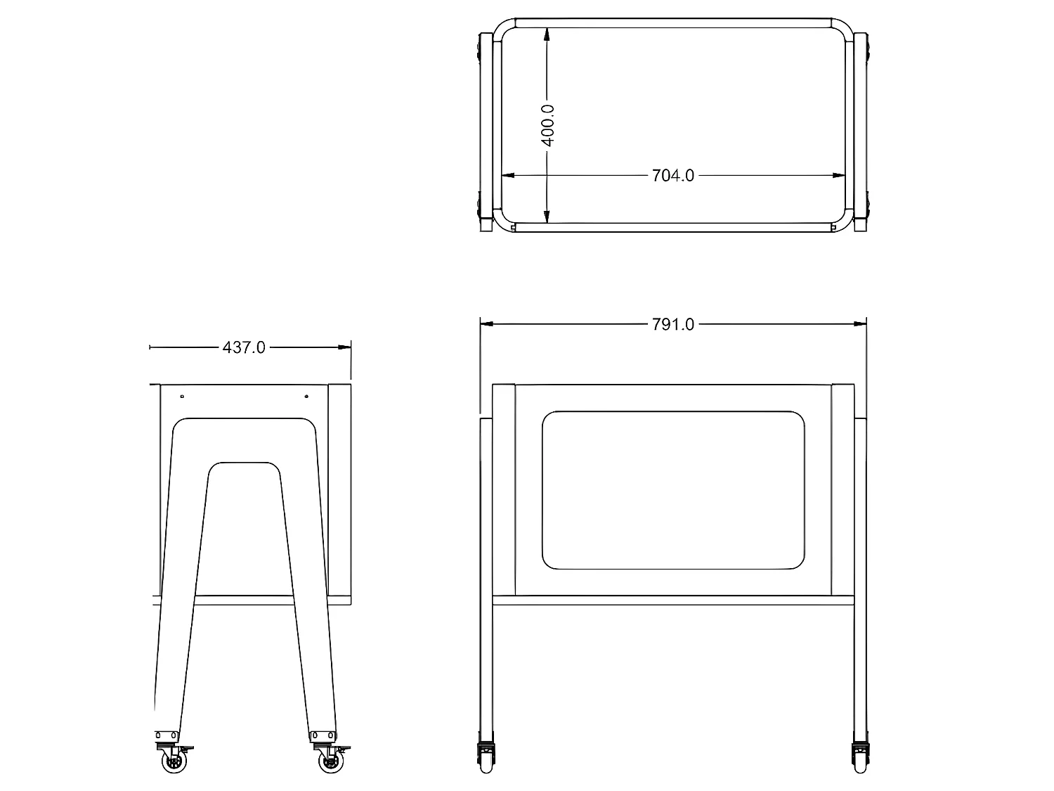 Berceau modulable 40x70 cm bois massif blanc ANDRÉA