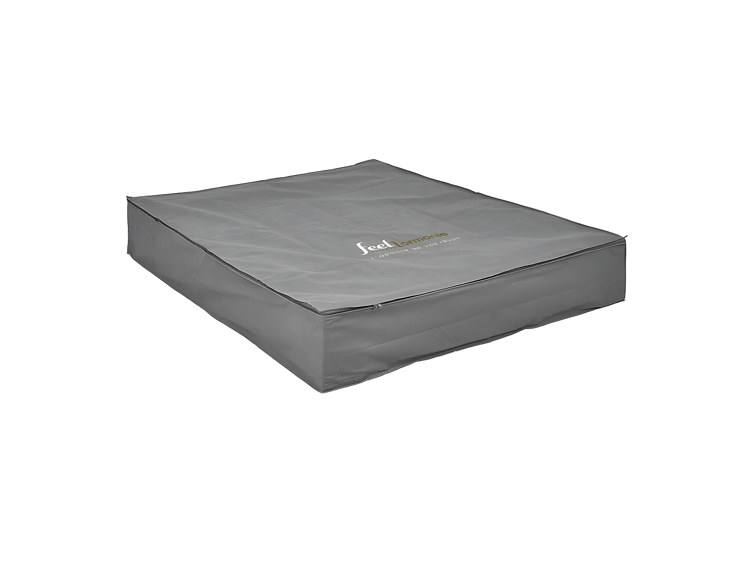 Housse de rangement de matelas 30 cm 140x200 cm tissu gris SOMNUM