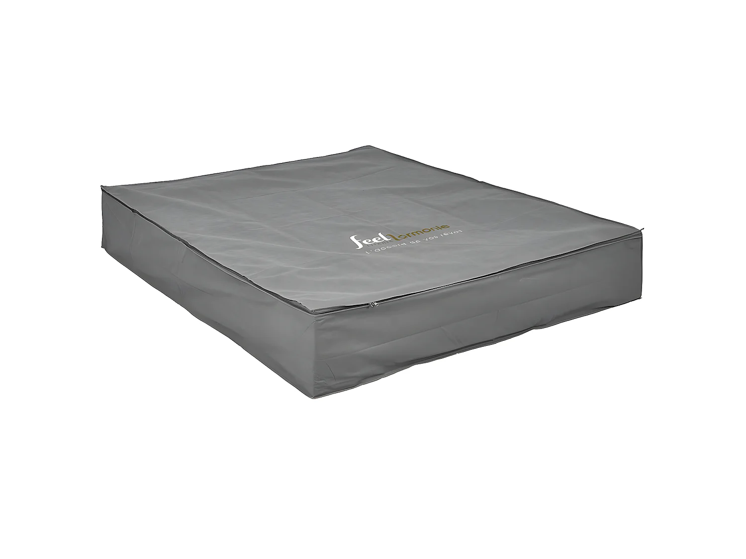 Housse de rangement de matelas 30 cm 140x200 cm tissu gris SOMNUM