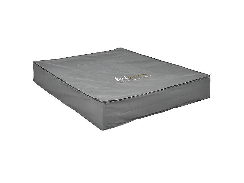 Housse de rangement de matelas 30 cm 160x200 cm tissu gris SOMNUM