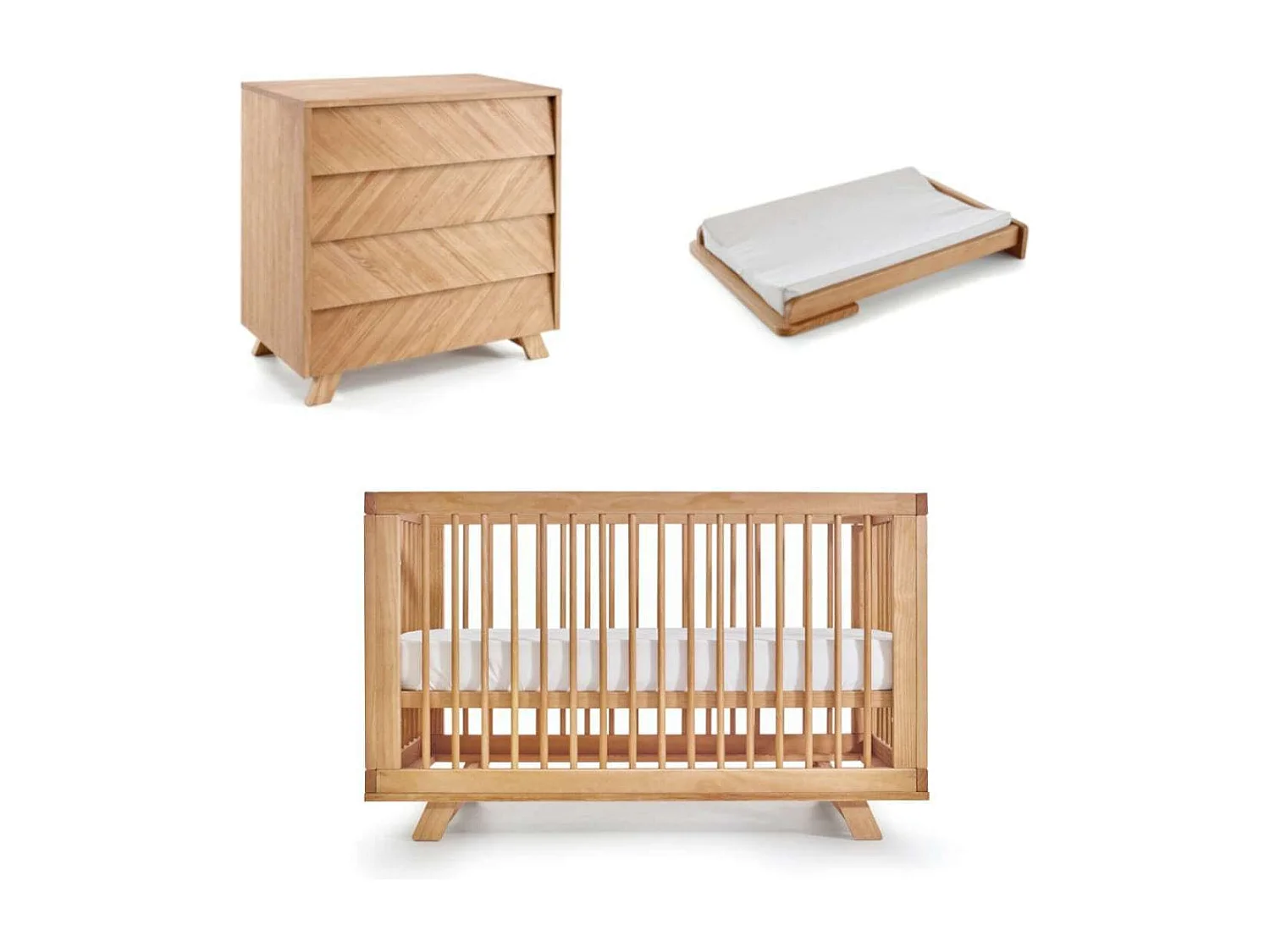 Chambre complète Montessori bébé 70x140 cm bois massif bois naturel KYOTO