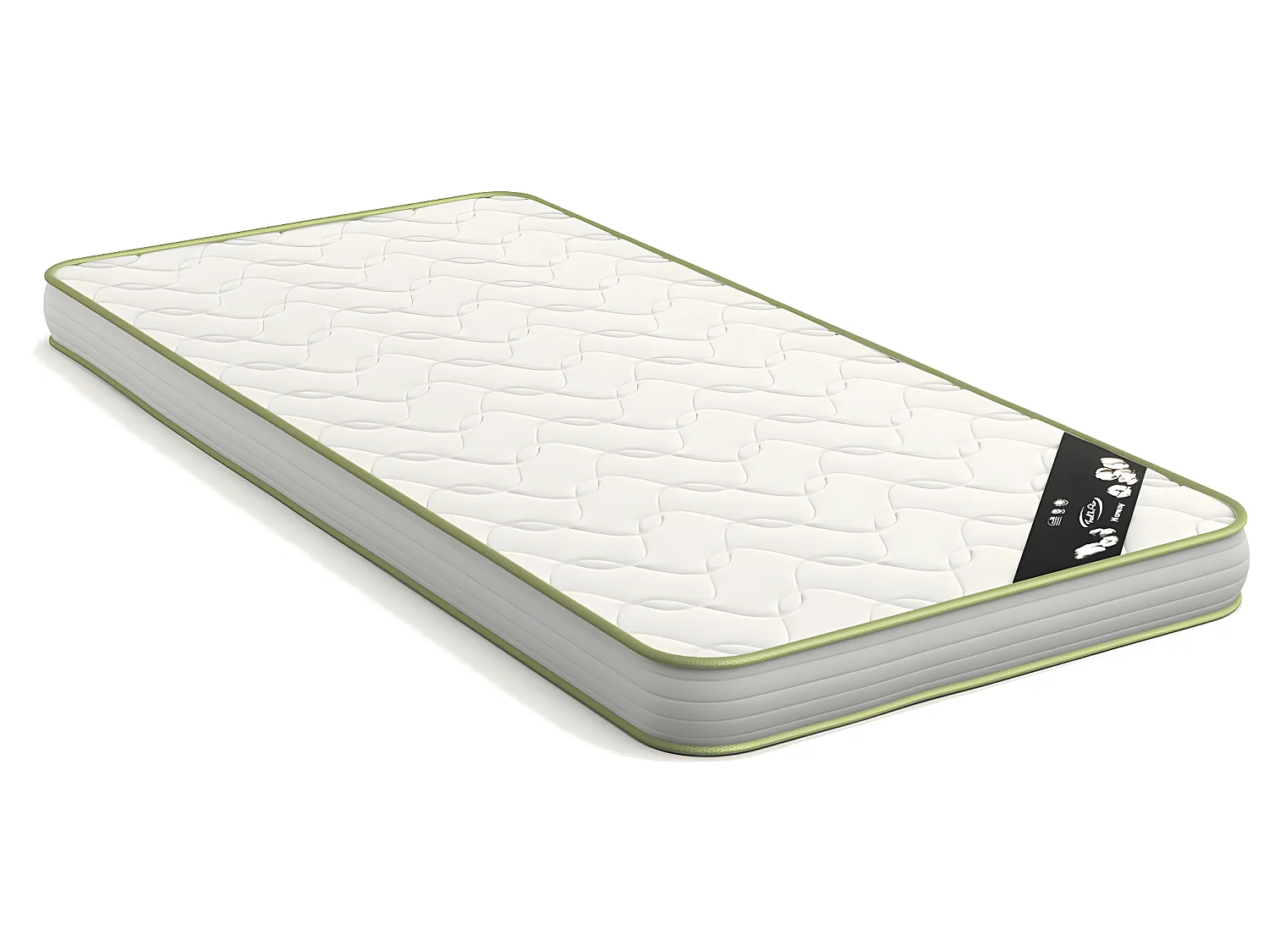 Lit enfant combiné avec matelas 90x190 cm bois massif blanc DAVON