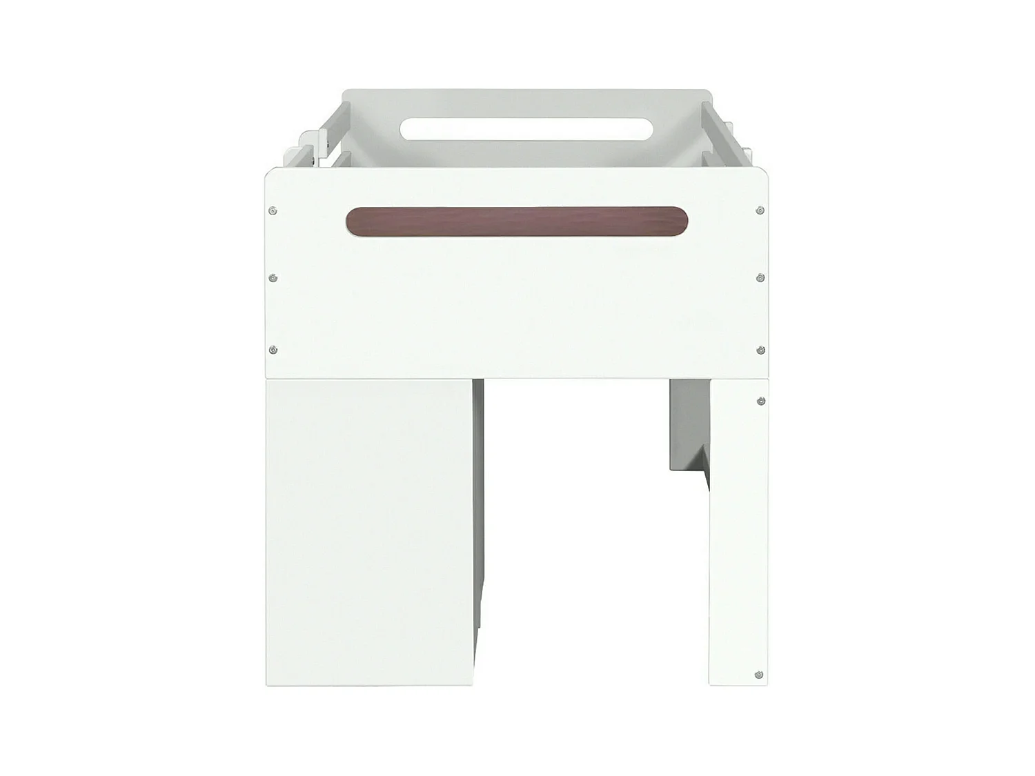 Lit mi-hauteur 90x190 cm bois massif blanc HOBY