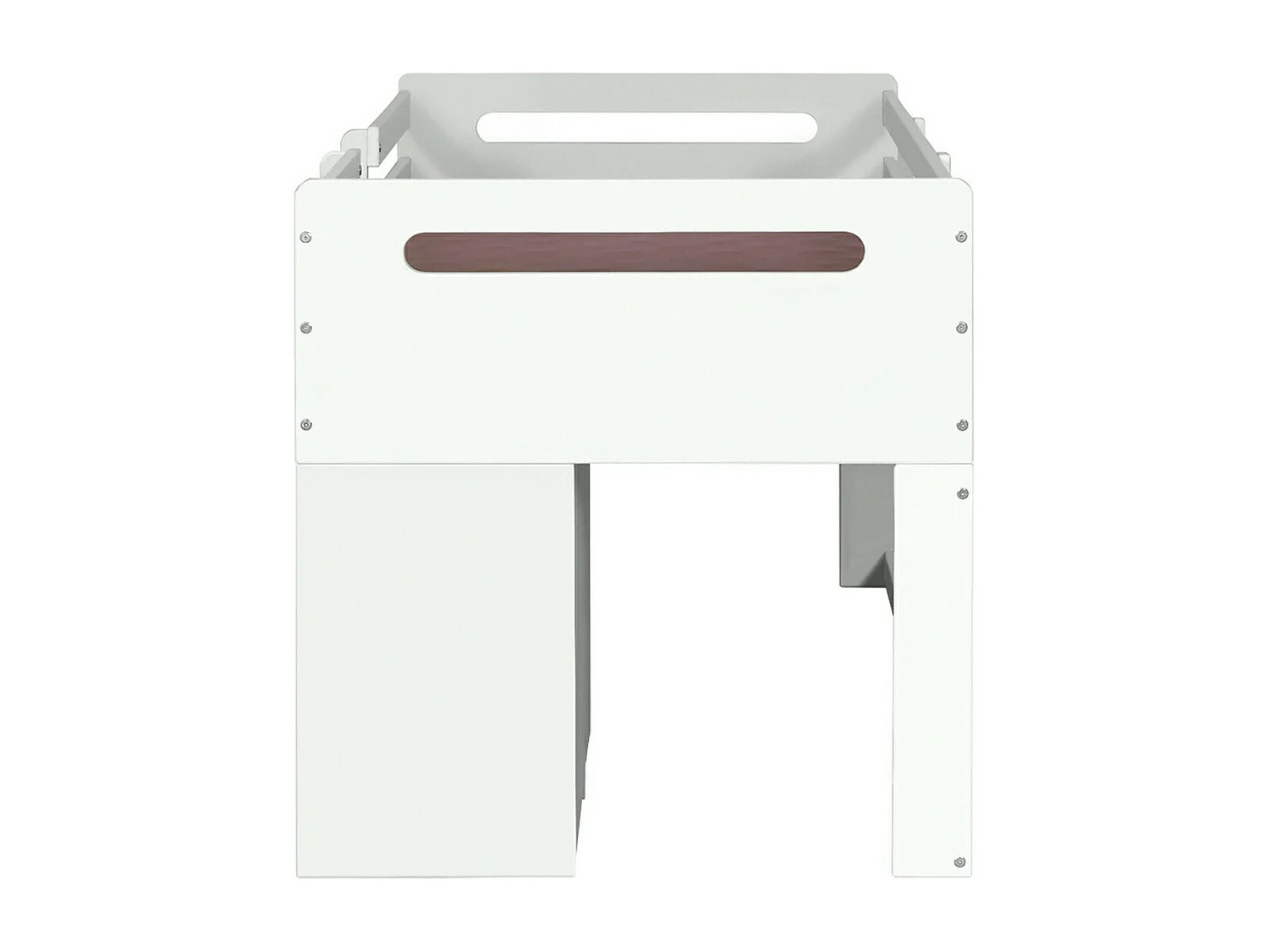 Lit mi-hauteur 90x190 cm bois massif blanc HOBY