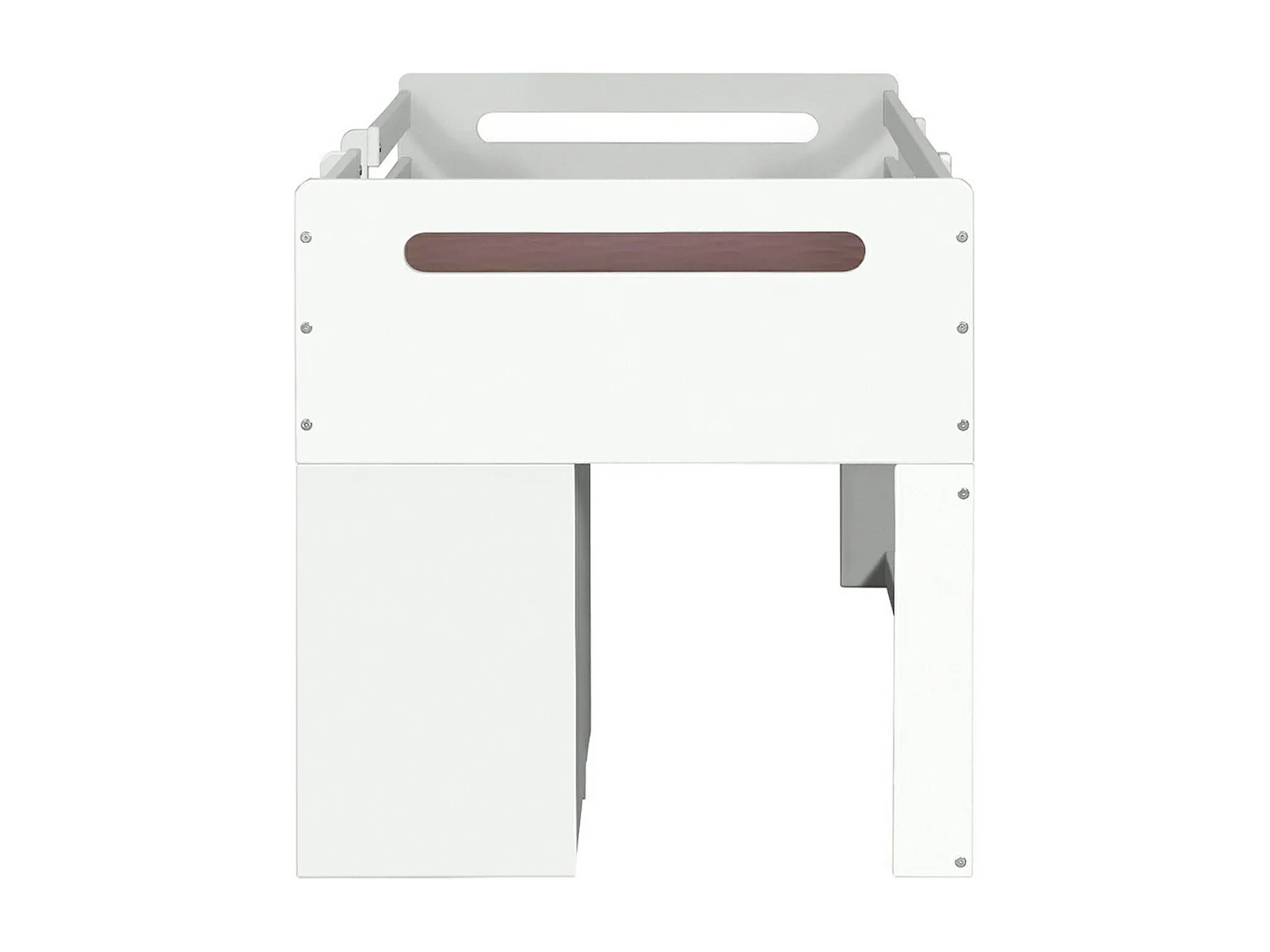 Lit mi-hauteur 90x190 cm bois massif blanc HOBY