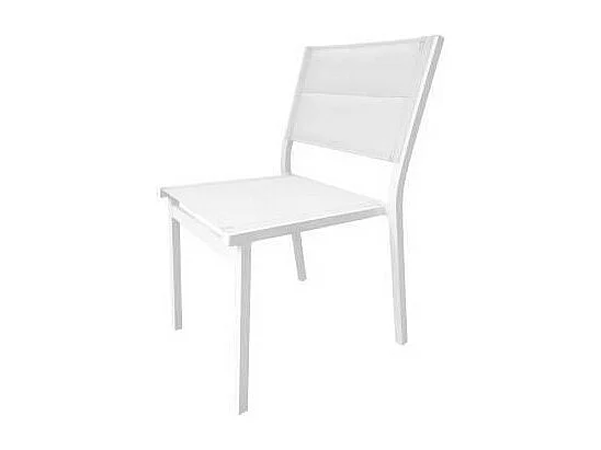 Lot de 2 chaises de jardin - Aluminium - 54 x 48 x 84 cm