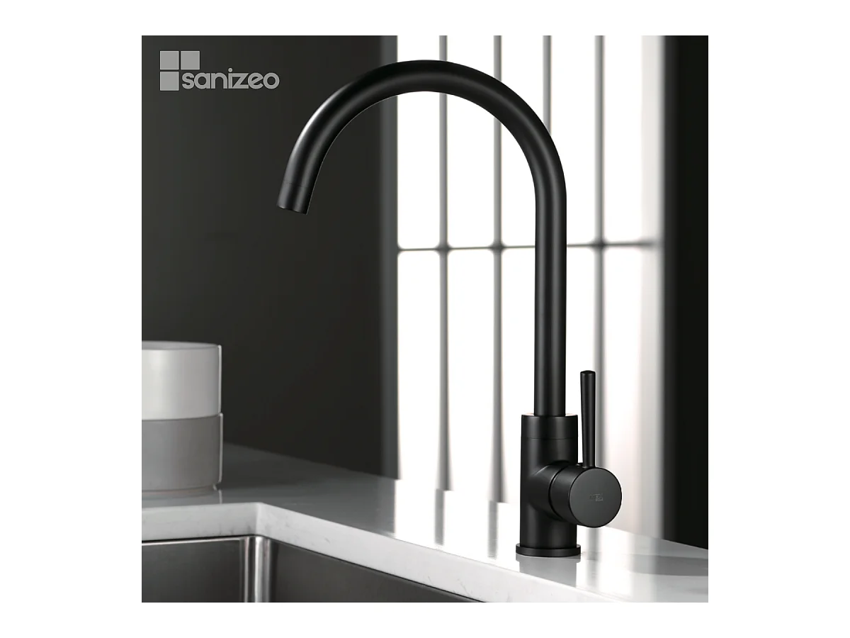 Mitigeur Évier Cuisine noir mat - Design moderne – LYON IMEX