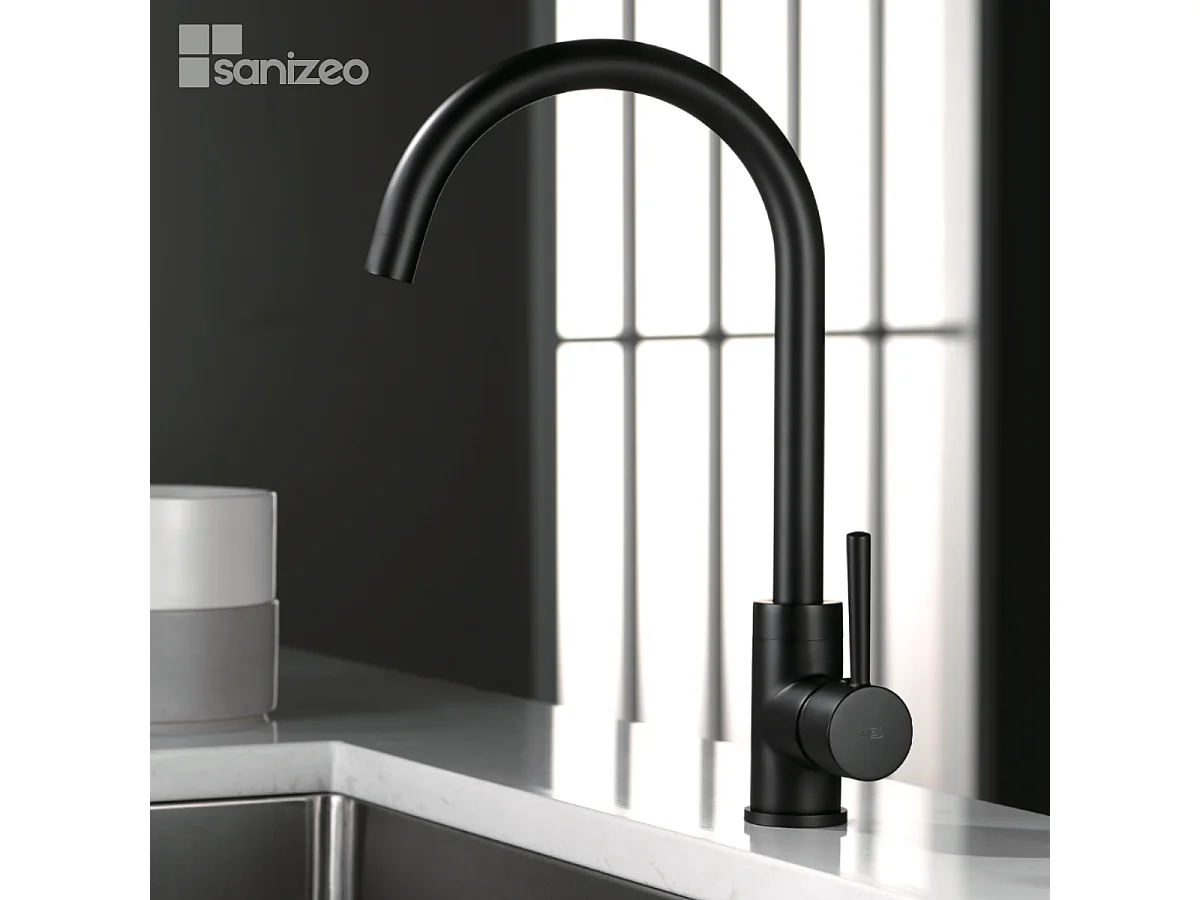 Mitigeur Évier Cuisine noir mat - Design moderne – LYON IMEX