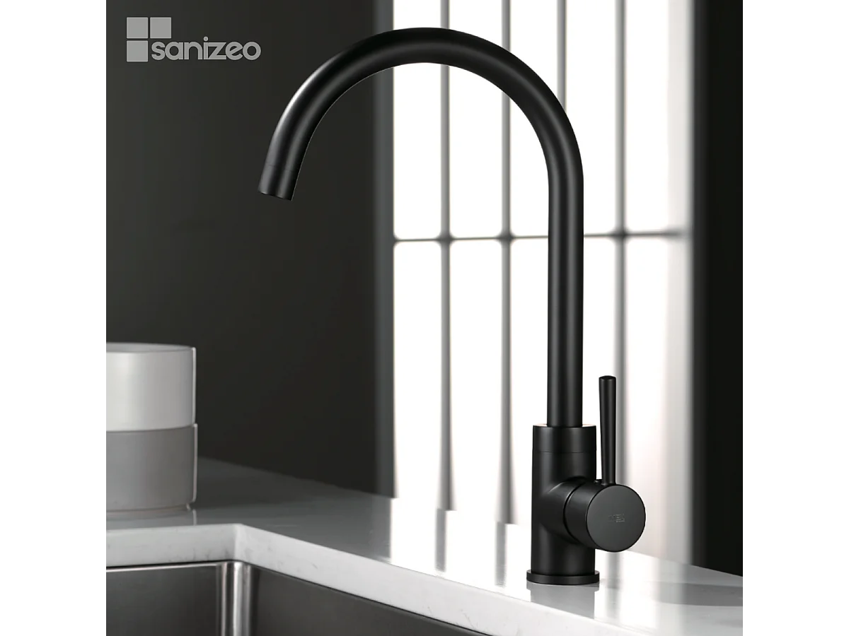 Mitigeur Évier Cuisine noir mat - Design moderne – LYON IMEX