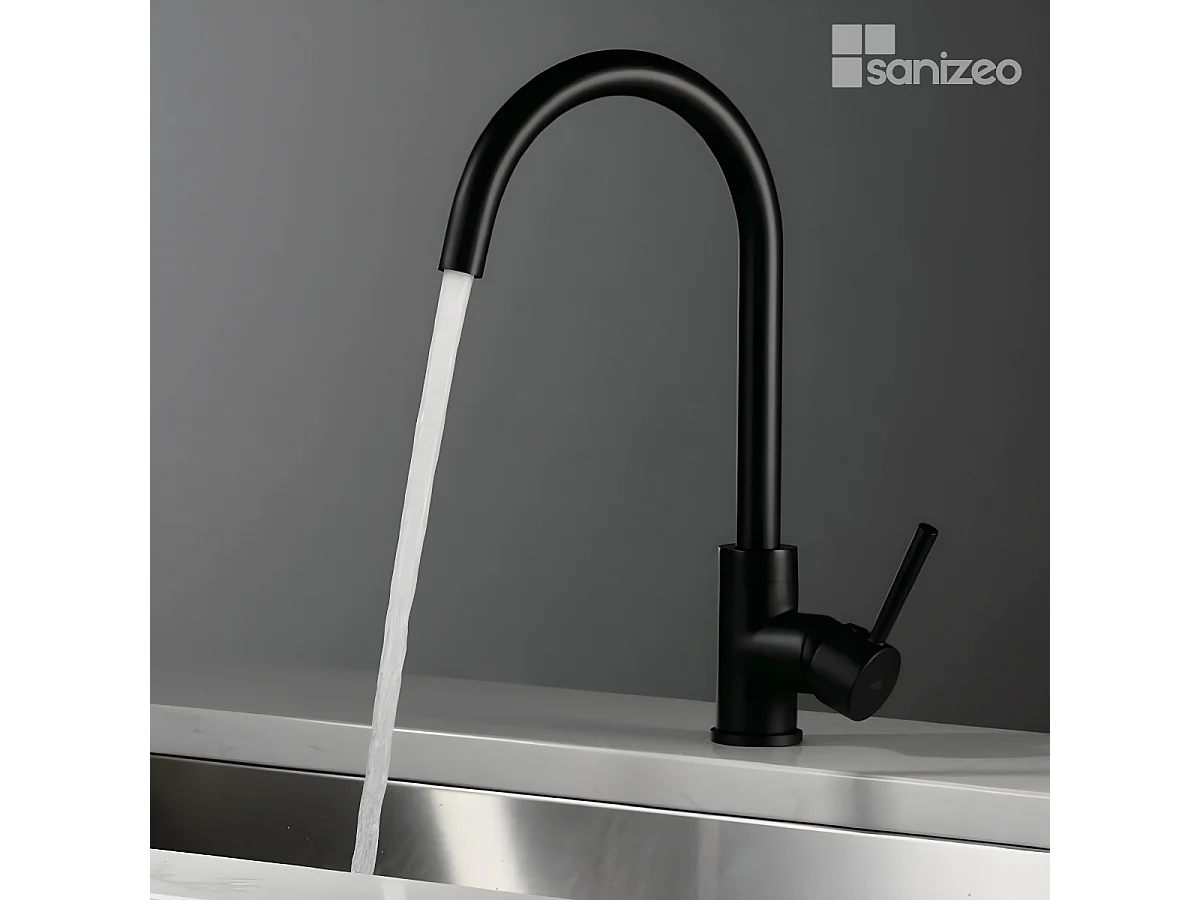 Mitigeur Évier Cuisine noir mat - Design moderne – LYON IMEX