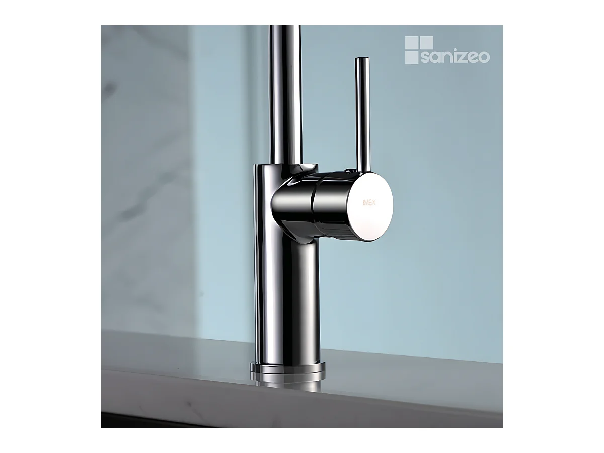 Mitigeur Évier Cuisine avec douchette extractible chromé - Design moderne – KENIA IMEX