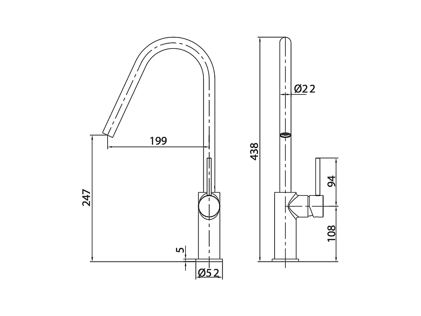 Mitigeur Évier Cuisine avec douchette extractible chromé - Design moderne – KENIA IMEX