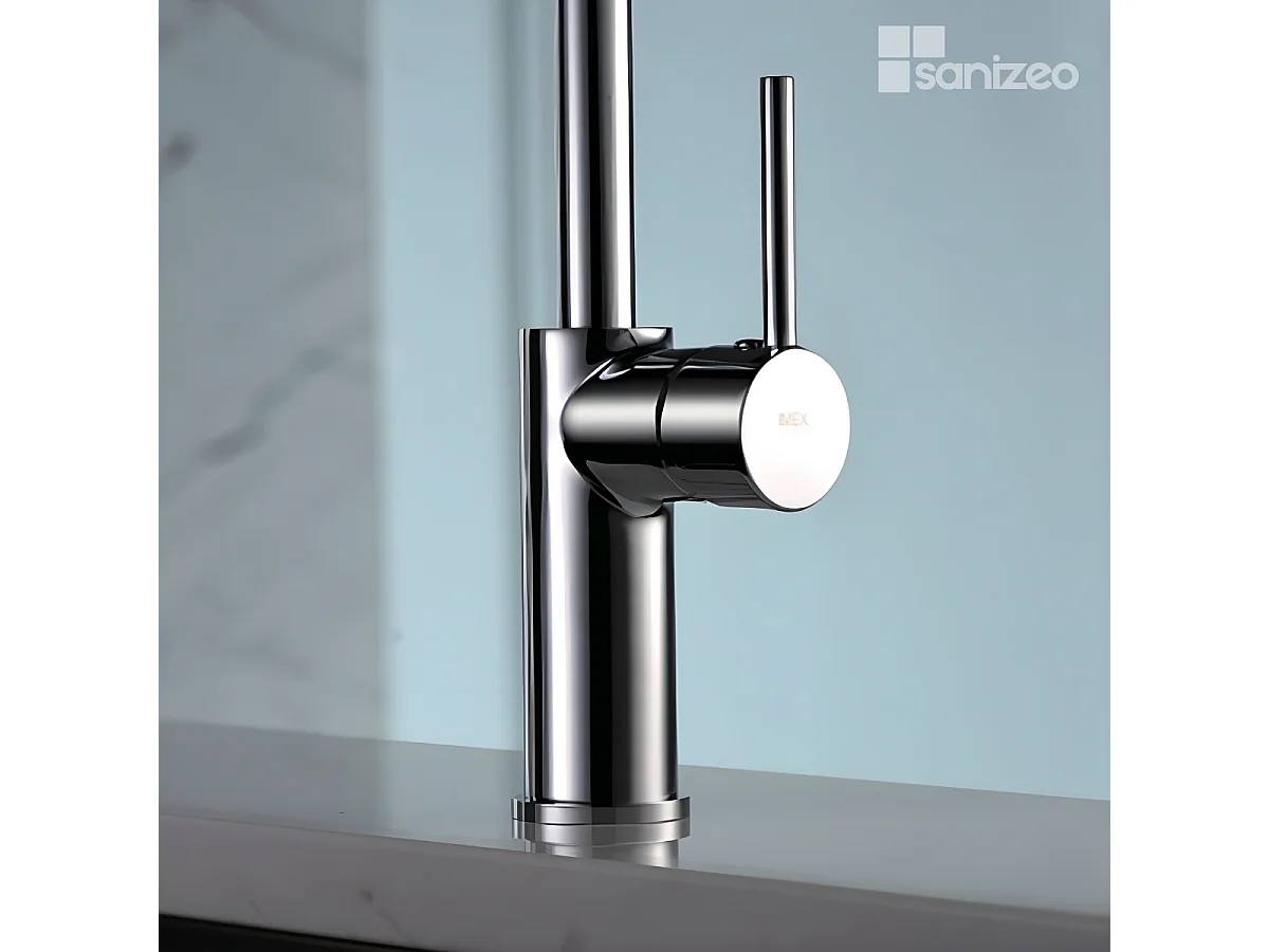 Mitigeur Évier Cuisine avec douchette extractible chromé - Design moderne – KENIA IMEX