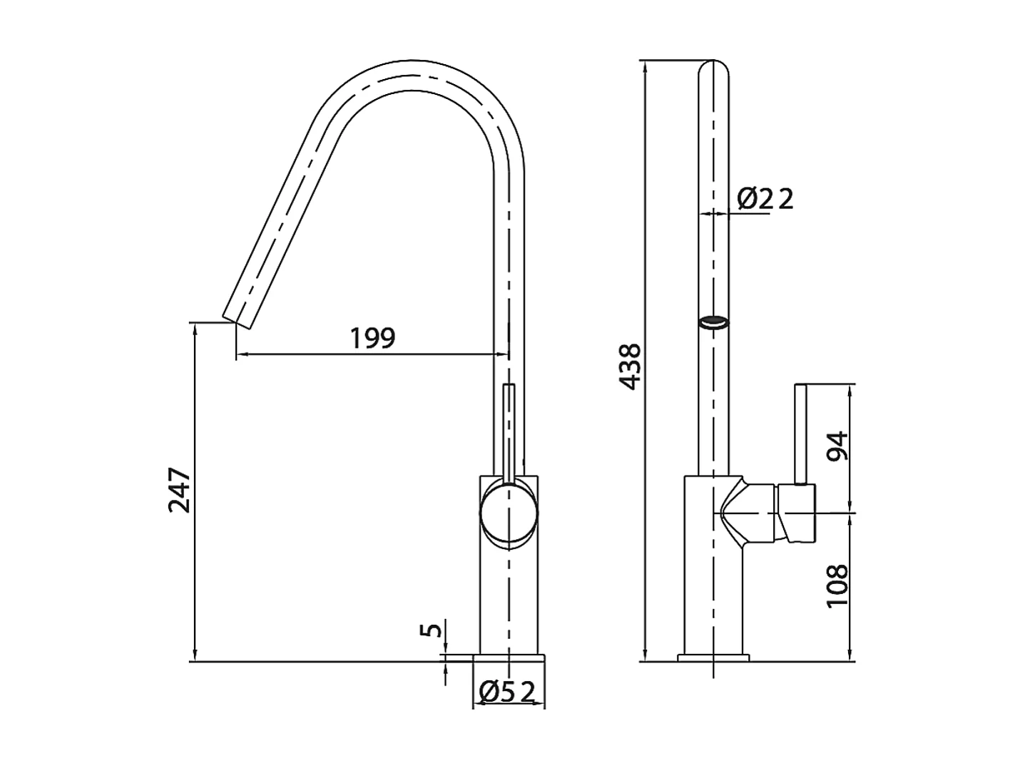 Mitigeur Évier Cuisine avec douchette extractible chromé - Design moderne – KENIA IMEX