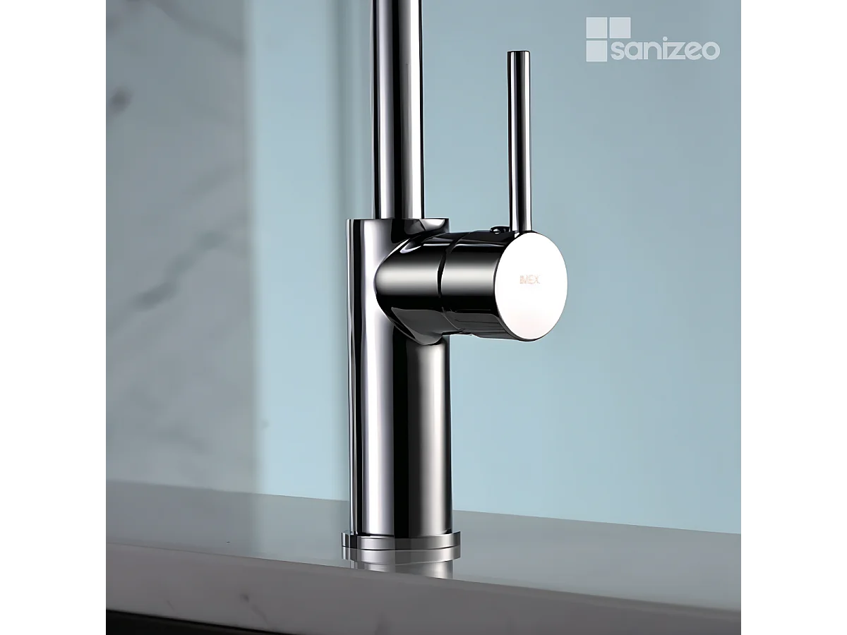 Mitigeur Évier Cuisine avec douchette extractible chromé - Design moderne – KENIA IMEX