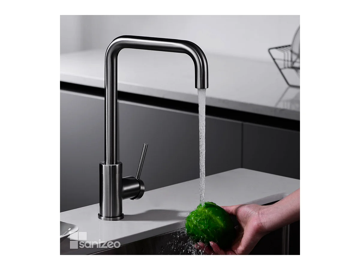 Mitigeur Évier Cuisine noir métal - Design moderne – LOIRA IMEX