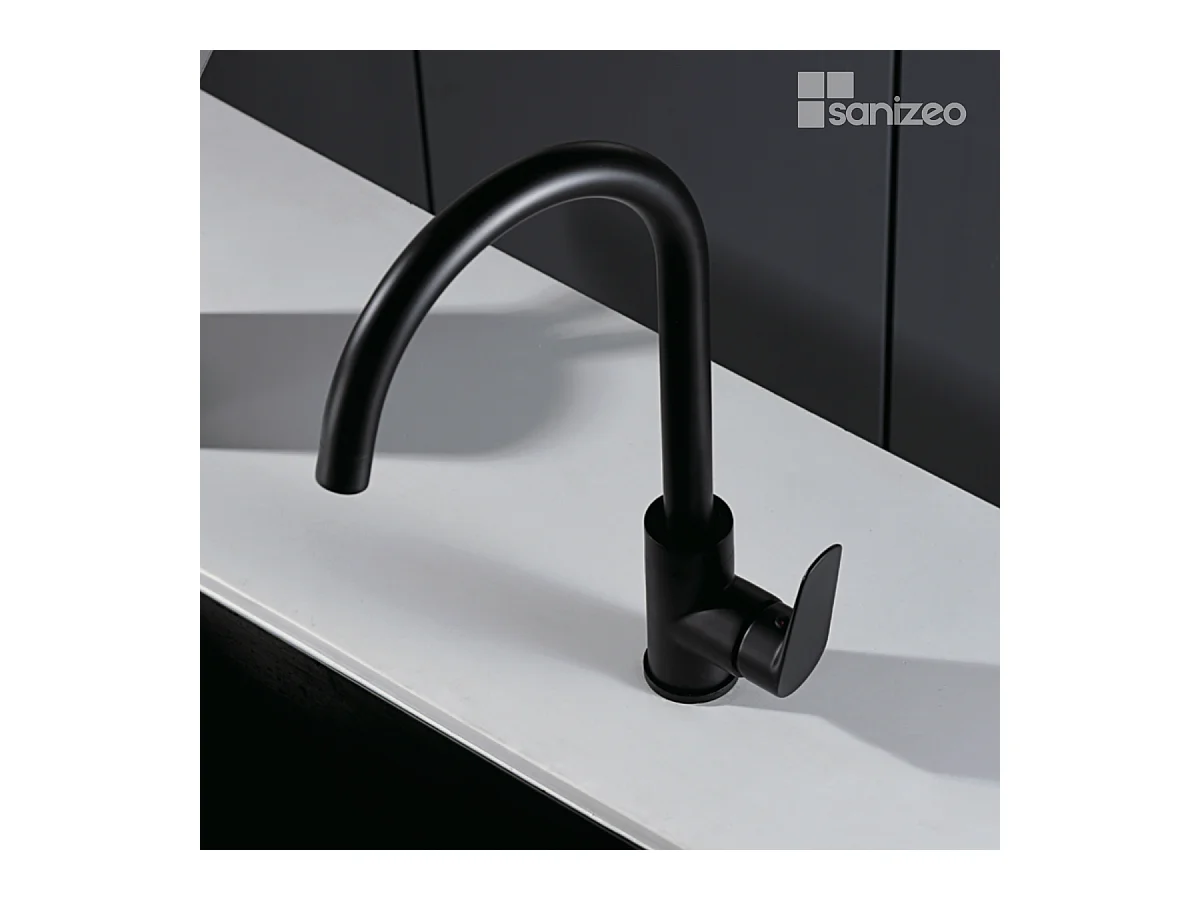 Mitigeur Évier Cuisine noir mat - Design moderne – BELGICA IMEX