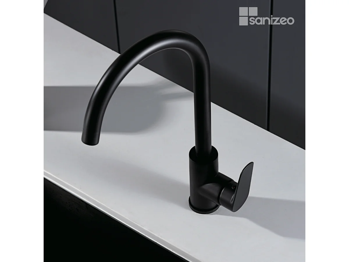 Mitigeur Évier Cuisine noir mat - Design moderne – BELGICA IMEX