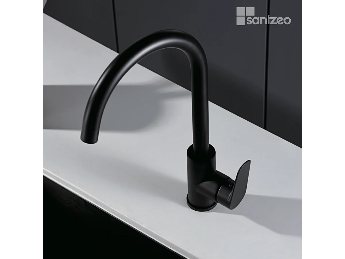 Mitigeur Évier Cuisine noir mat - Design moderne – BELGICA IMEX