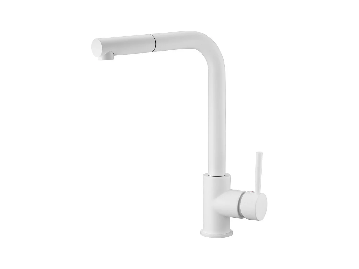 Mitigeur Évier Cuisine avec douchette extractible blanc mat - Design moderne – MALTA IMEX