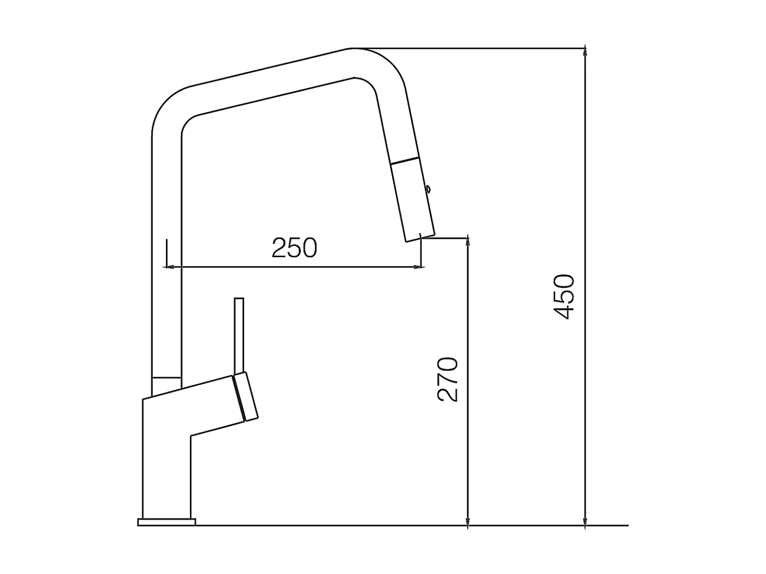 Mitigeur Évier Cuisine avec douchette extractible noir métal - Design moderne – BONN IMEX