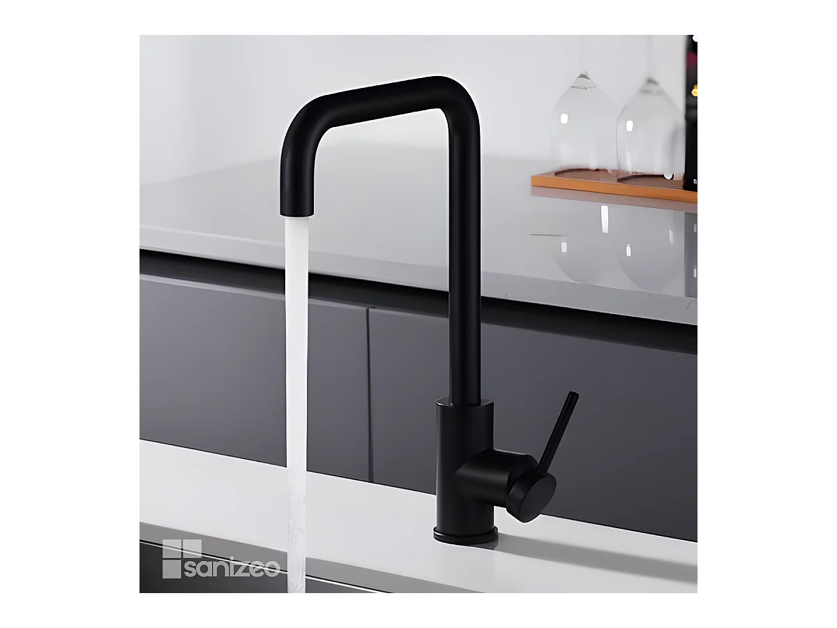 Mitigeur Évier Cuisine noir mat - Design moderne – LOIRA IMEX