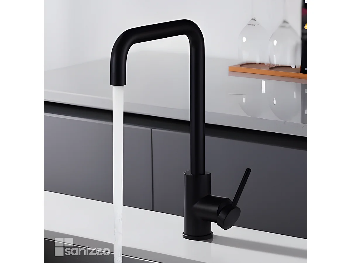 Mitigeur Évier Cuisine noir mat - Design moderne – LOIRA IMEX