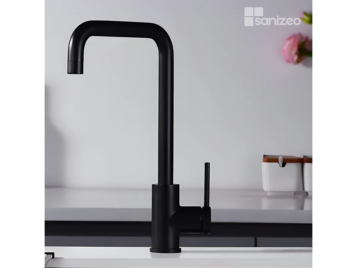 Mitigeur Évier Cuisine noir mat - Design moderne – LOIRA IMEX