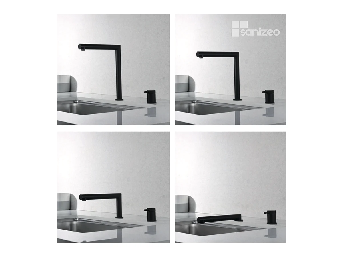 Mitigeur Évier Cuisine rétractable noir mat – Design moderne et Économie d’eau - ITACA IMEX