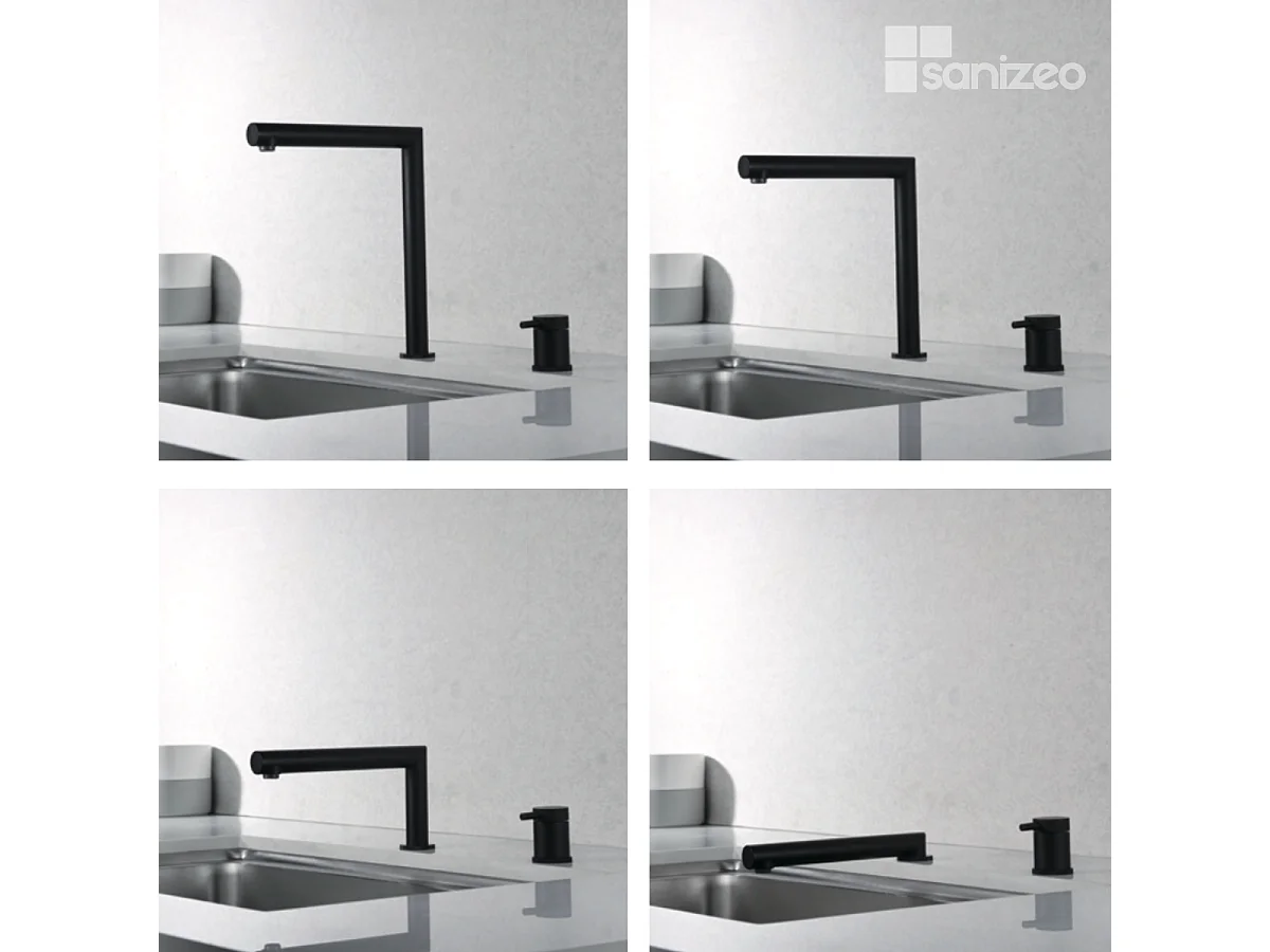 Mitigeur Évier Cuisine rétractable noir mat – Design moderne et Économie d’eau - ITACA IMEX