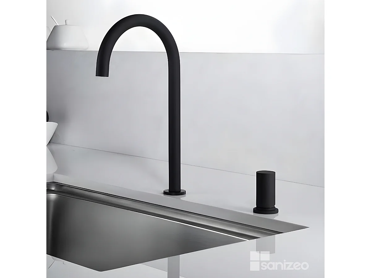 Mitigeur Évier Cuisine noir mat - Design moderne – MANACOR IMEX