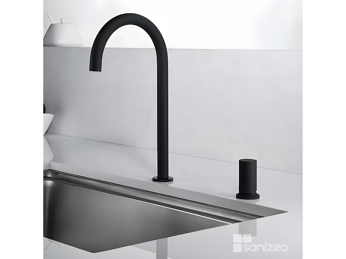 Mitigeur Évier Cuisine noir mat - Design moderne – MANACOR IMEX